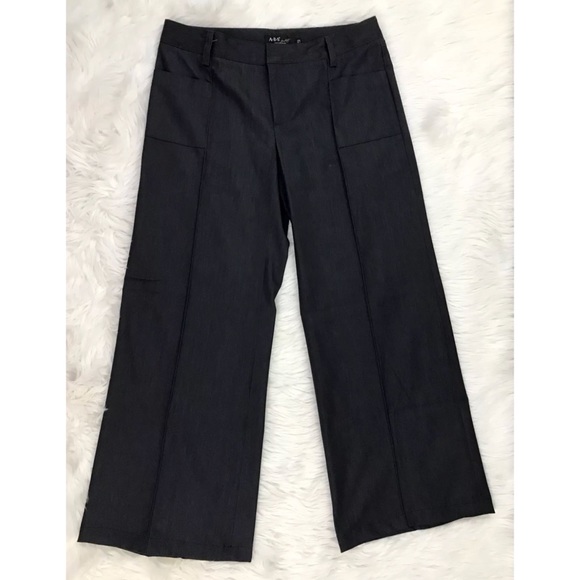 ABS Allen Schwartz Pants - ABS Allen Schwartz Wide Legs Charcoal Slacks
